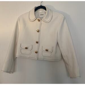 Sandro NWT Peter Pan collar cropped jacket